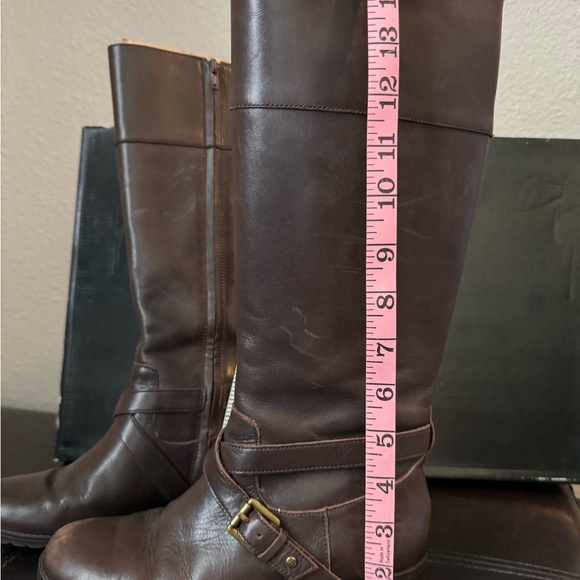 Lauren Ralph Lauren Brown Leather Boots ladies Sz 6 - Picture 5 of 10